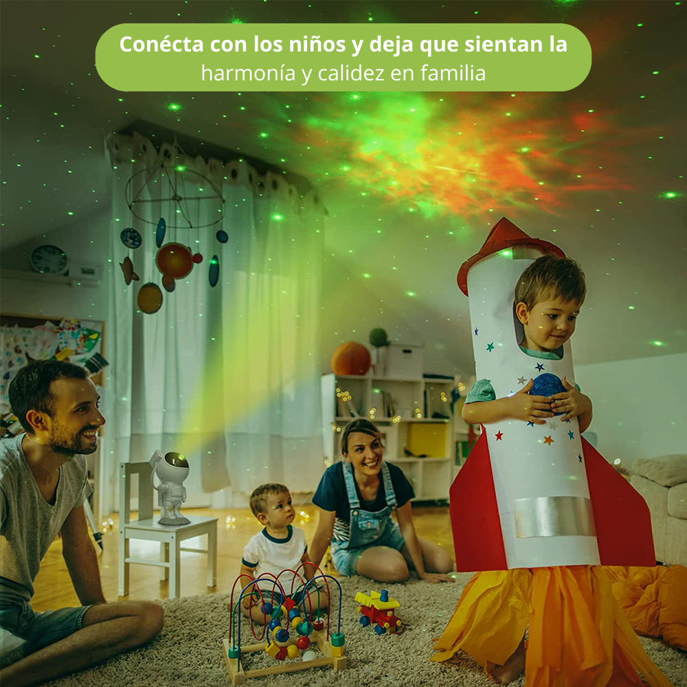 Uso del proyector en una habitación decorada
