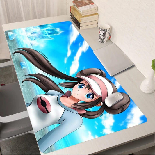 Mouse pad gamer Entrenadora Pokémon en uso