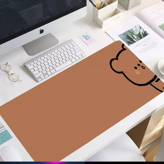 Mouse pad gamer Oso Café Teddy en uso